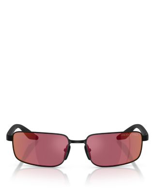 Sport Linea Rossa Rectangular Sunglasses, 59mm