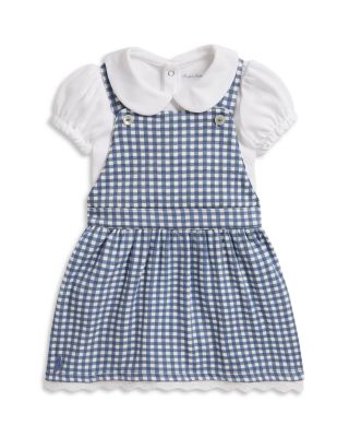 Girls' Cotton Bodysuit & Gingham Dress Set - Baby