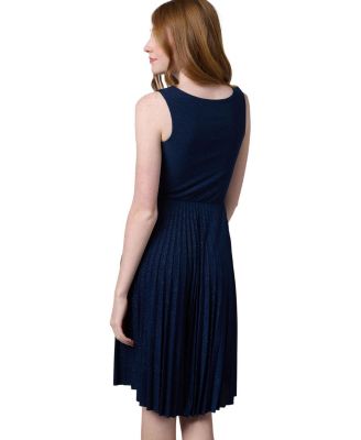  Girls' Glitter Pleated High Low Dress with Belt - Big Kid