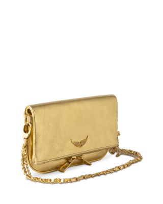 Rock Nano Vintage Metallic Leather Shoulder Bag