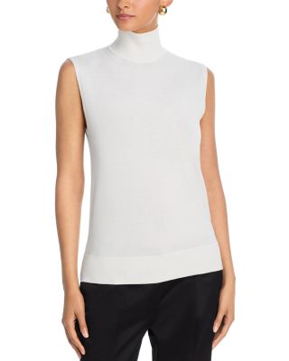 Sleeveless Fine Turtleneck