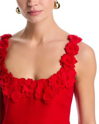 Applique Floral Mini Dress - Exclusive