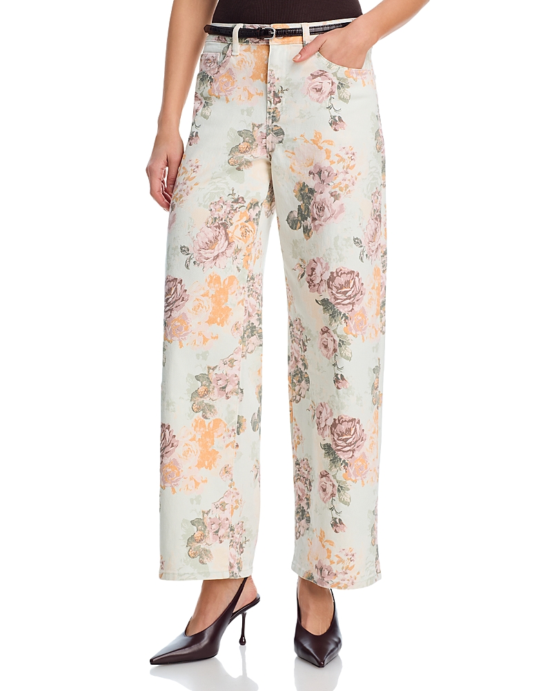 Almost Famous Floral Print High Rise Wide Leg Jeans in Floral Print - Exclusive