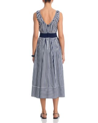 Stripe Popline Knit Tank Midi Dress - Exclusive