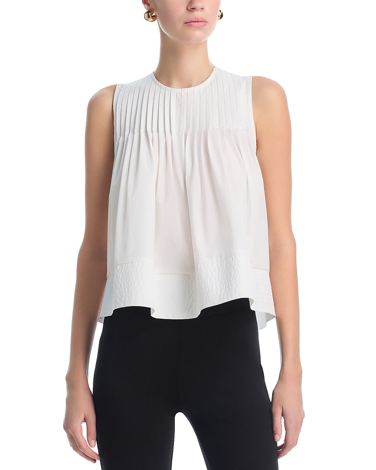 Aqua Pintuck Tank Top - Exclusive