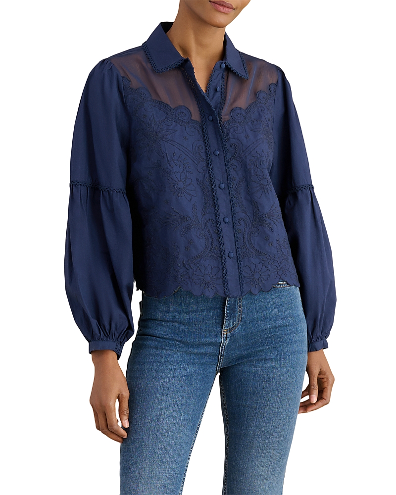 Hobbs London Becky Embroidered Blouse
