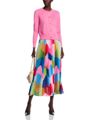 Rose Appliqu&eacute; Snap Front Cardigan