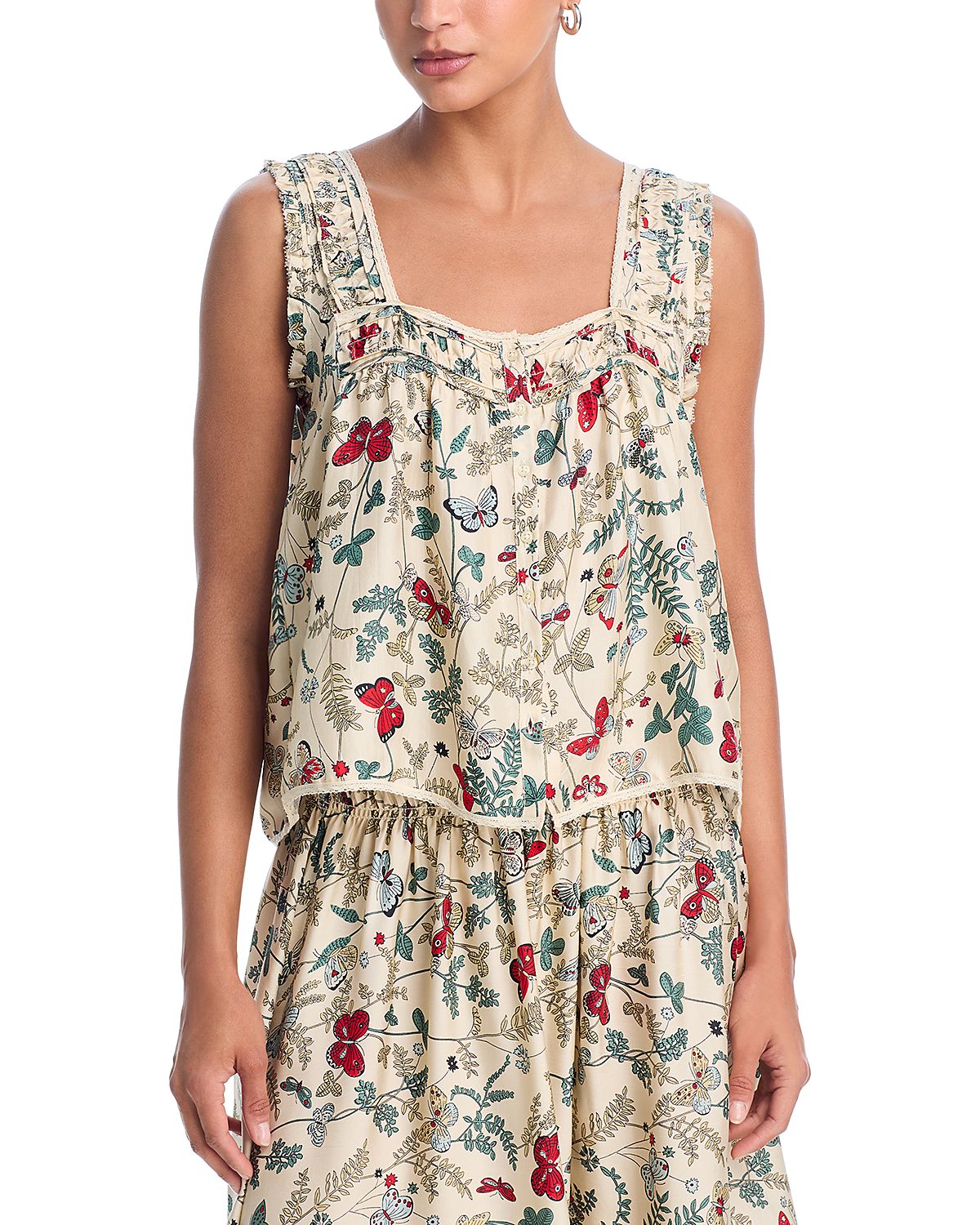 The Great. Victorian Pleat Tank Top