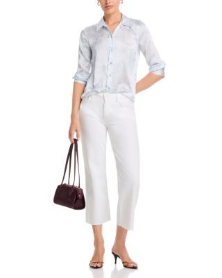 Dani Button Front Silk Blouse 