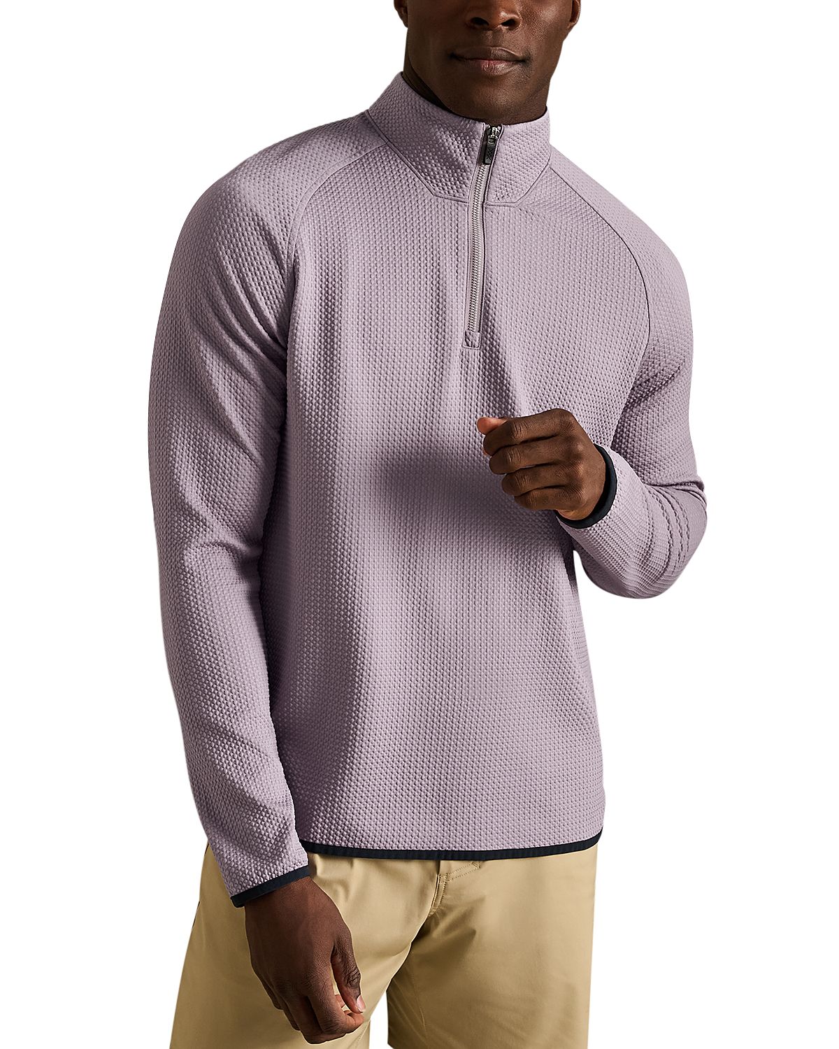 Rhone Founders Textured Quarter-Zip Golf Sweater