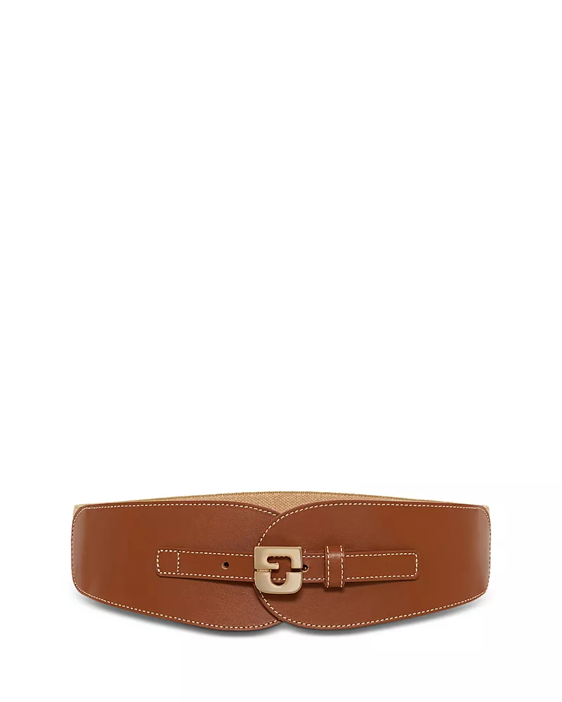 Gerard Darel Women's Olympe Wide Leather Belt