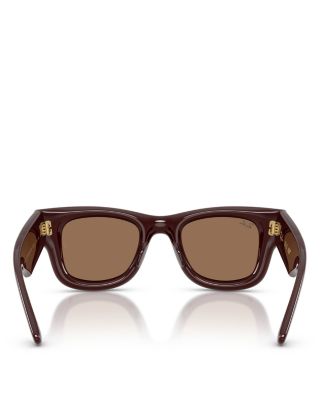 Wayfarer Puffer Square Sunglasses, 50mm