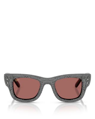 Wayfarer Puffer Square Sunglasses, 47mm
