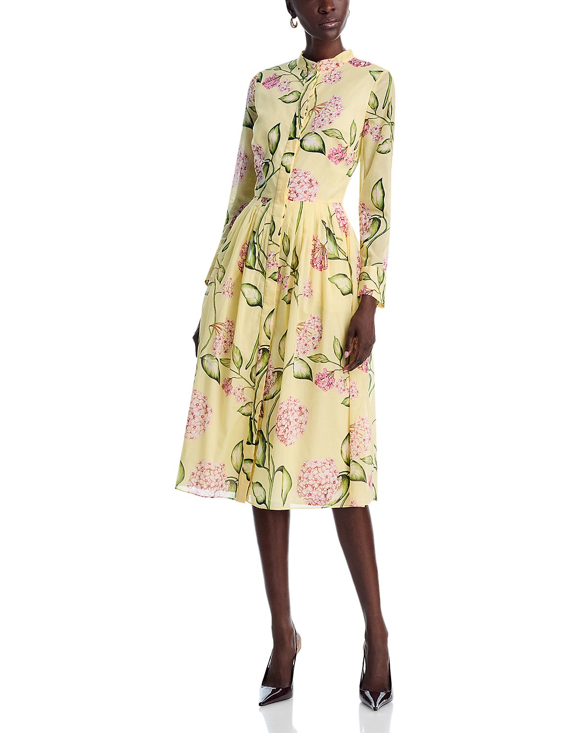 Oscar de la Renta High Neck Shirtdress