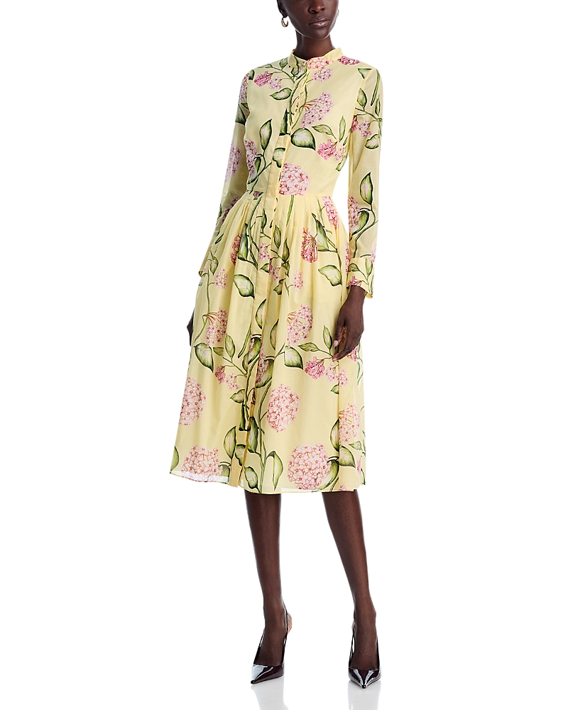 Oscar de la Renta High Neck Shirtdress