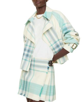  Check Viscose Blend Mini Kilt