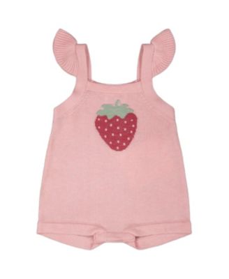 Girls' Knit Strawberry Romper - Baby