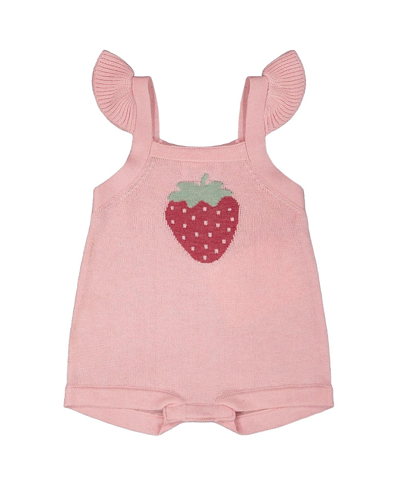 Deux par Deux Girls' Knit Strawberry Romper - Baby