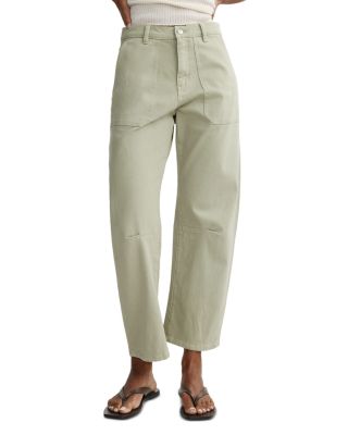 Bilie High Rise Easy Barrel Jeans in Dried Sage
