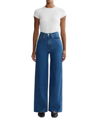 Hepburn High Rise Wide Leg Jeans in North Beach