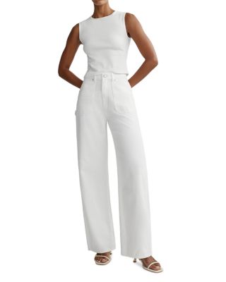 Taylor High Rise Relaxed Barrel Jeans in White