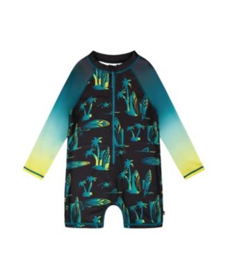 Boys' One-Piece Long Sleeve Surf Rashguard - Little Kid