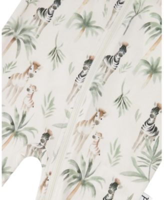  Boys' Organic Cotton Jersey Zebra Print One-Piece Pyjama - Baby