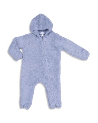 Girls' Chenille Striped Texture Hooded Jumpsuit - Baby