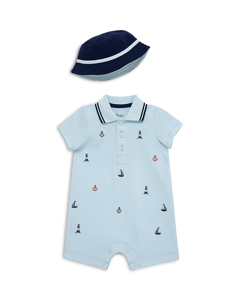 Little Me Boys' Nautical Romper & Hat Set - Baby