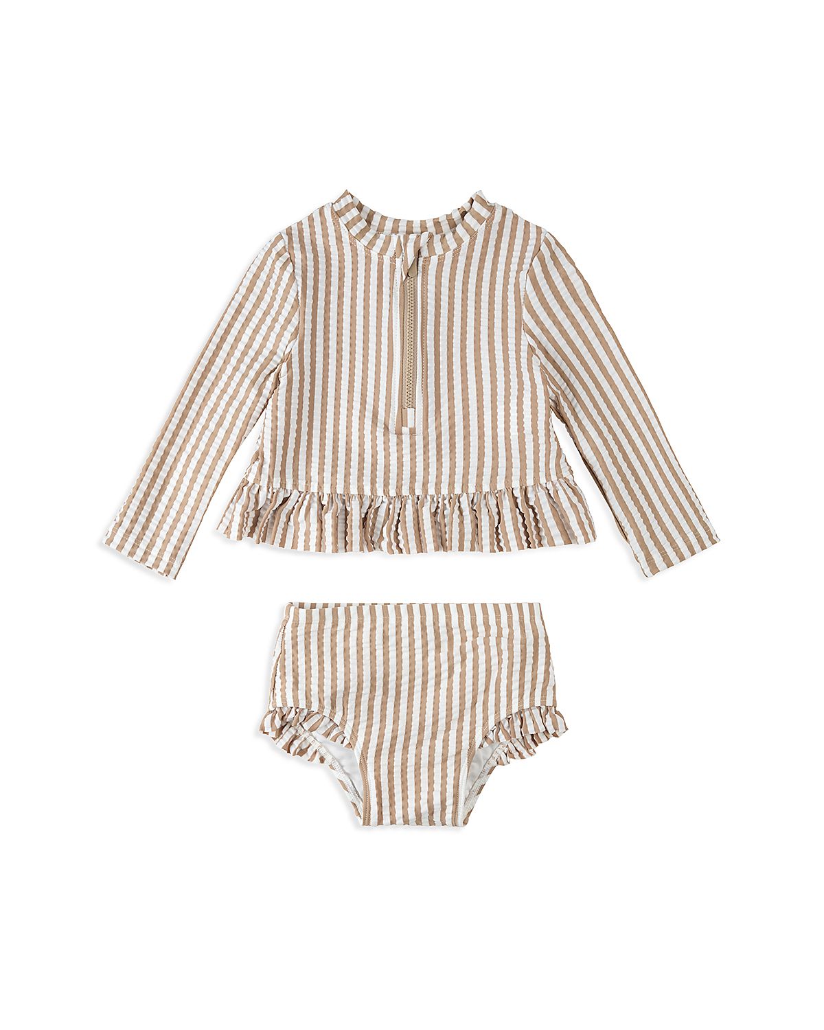 Firsts by petit lem Girls' Rash Guard Two Piece Swimsuit - Baby