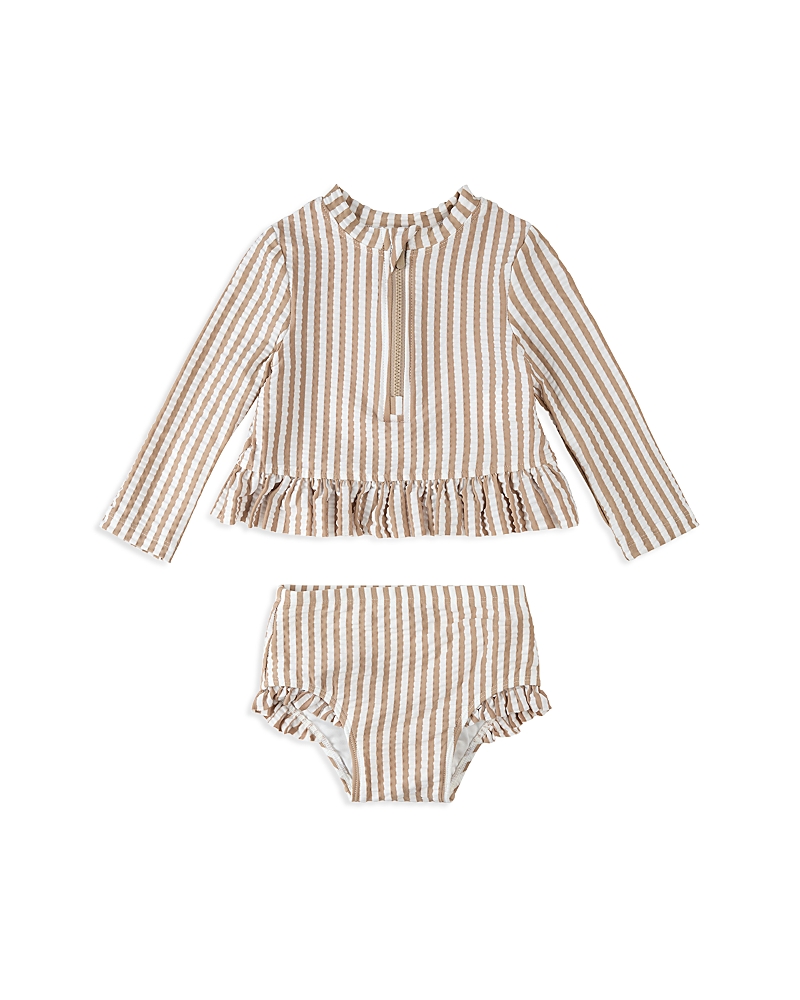 Firsts by petit lem Girls' Rash Guard Two Piece Swimsuit - Baby