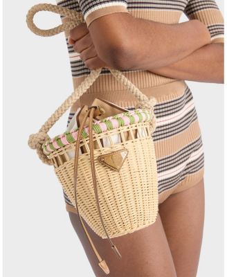  Mini Wicker Bucket Bag