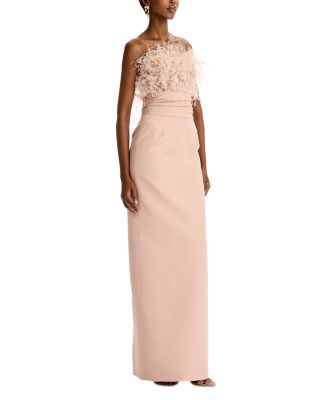 Strapless Dramatic Point D'Esprit Silk Gown