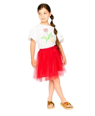 Girls' Organic Cotton Jersey Embroidery Short Sleeve Top - Big Kid