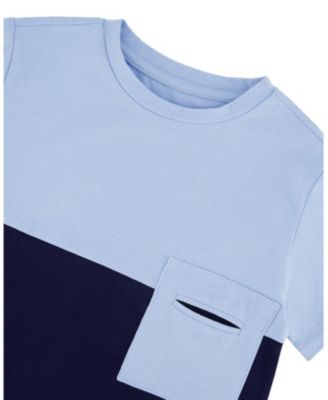 Boys' Organic Cotton Colorblock Jersey Short Sleeve T-Shirt with Chest Pocket - Little Kid