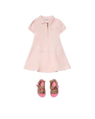 Girls' Cotton Polo Shirt Dress - Baby, Little Kid
