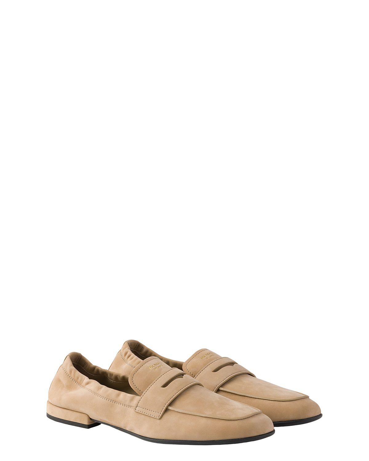 Prada Women's Shuffle Antiqued Suede Leather Loafers