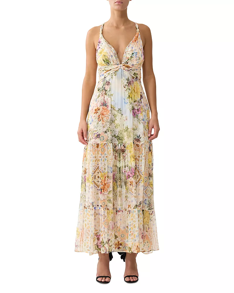Camilla Silk Embellished Dress