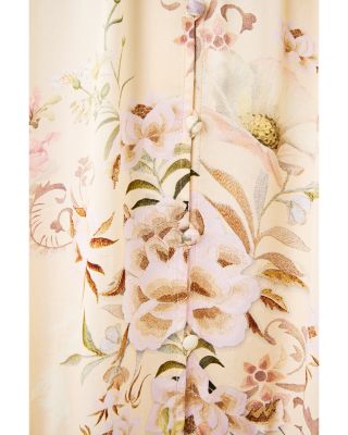 Silk Button Front Dress