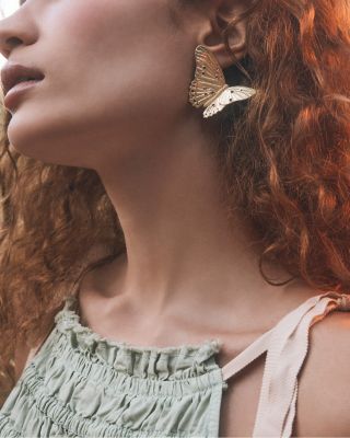 Cailey Butterfly Statement Stud Earrings