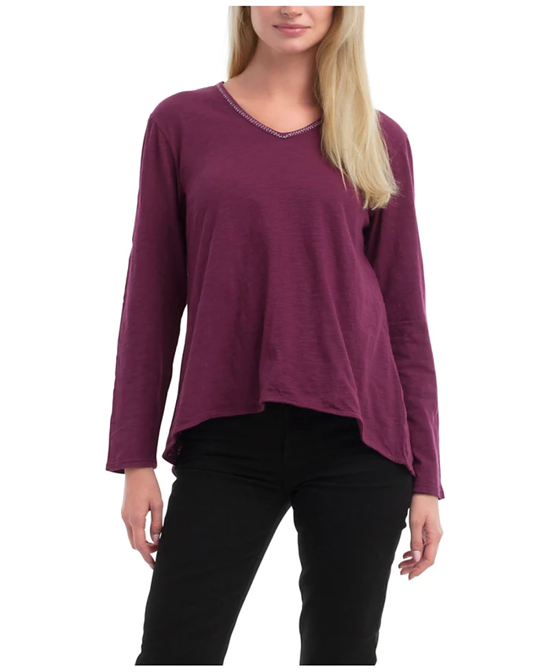 Wilt Clothing Metallic Thread V-Neck Tee