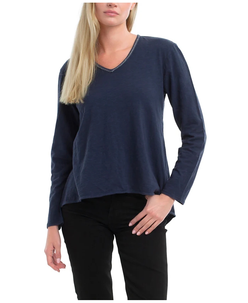 Wilt Clothing Metallic Thread V-Neck Tee