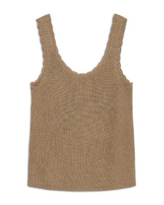 Lexie Shine Sleeveless U Neck Top