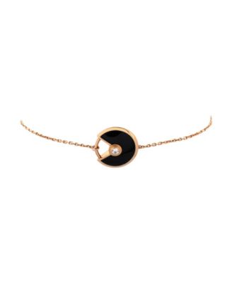  XS Amulette de Cartier Bracelet 18K Rose Gold with Diamond and Onyx