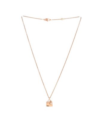 Amulettes Kelly Pendant NM Necklace 18K Rose Gold with Diamond, 15.75"