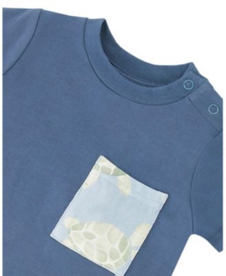 Boys' Organic Cotton Turtle Print Jersey T-Shirt and Pants Set - Baby