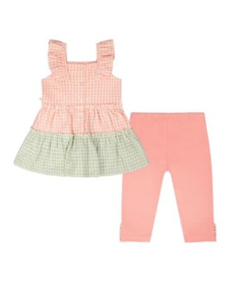 Girls' Tunic and Organic Cotton Gingham Capri Set - Big Kid