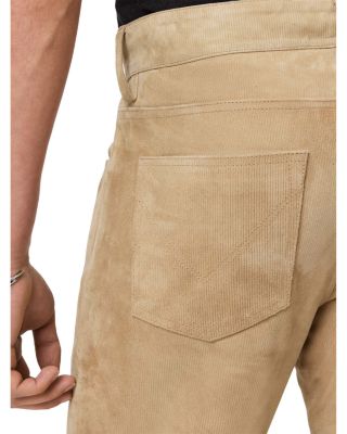 Seth Embossed Suede Slim Fit 5-Pocket Trousers