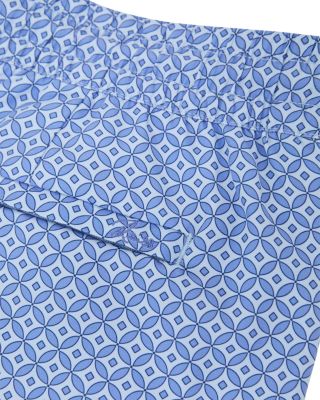 Drawstring Geo Print Swimsuit