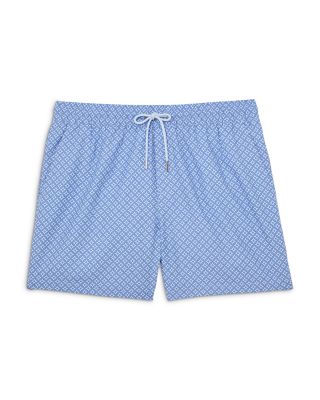 Drawstring Geo Print Swimsuit